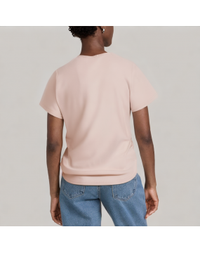 Waist Hugging Pink Short Sleeved T Shirt