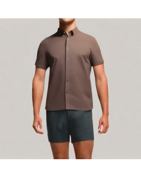 Brown Commuter Short Sleeved Shirt