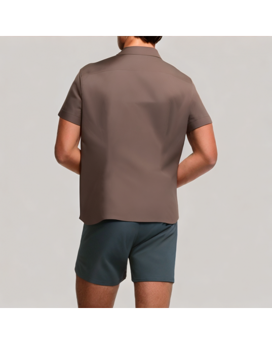 Brown Commuter Short Sleeved Shirt