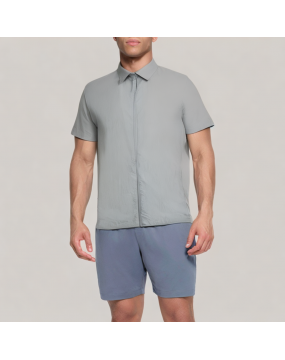Gray Simple Short Sleeved Shirt 