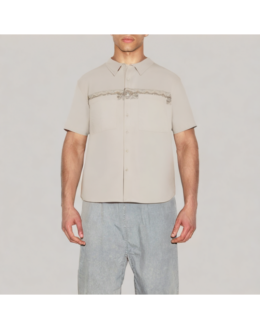Geometric Printed Commuter Short Sleeve Shirt