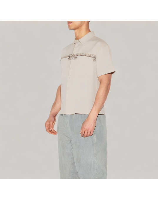 Geometric Printed Commuter Short Sleeve Shirt