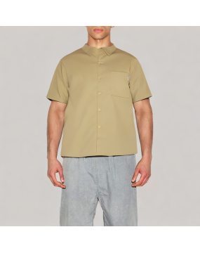 Solid Color Workwear Short Sleeved Shirt