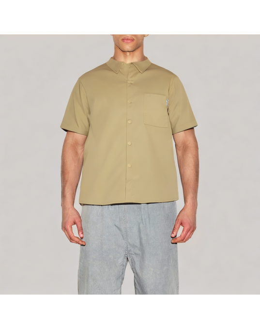 Solid Color Workwear Short Sleeved Shirt