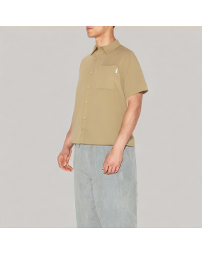 Solid Color Workwear Short Sleeved Shirt