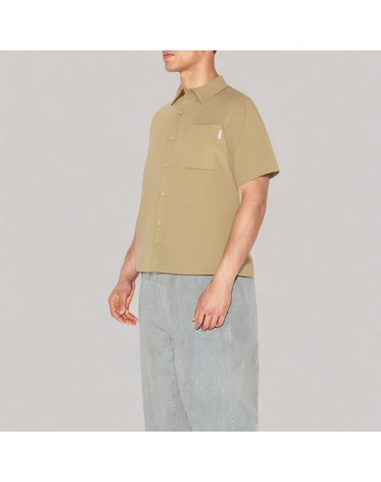 Solid Color Workwear Short Sleeved Shirt