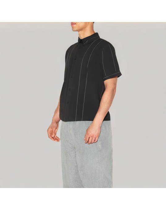 Striped Drop Shoulder Men's Shirt 