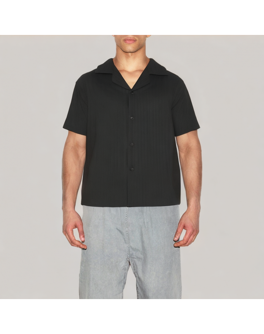 Simple And Mature Striped Short Sleeved Shirt
