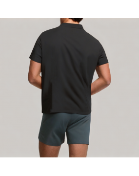 Men's Black Business Short Sleeved Shirt 