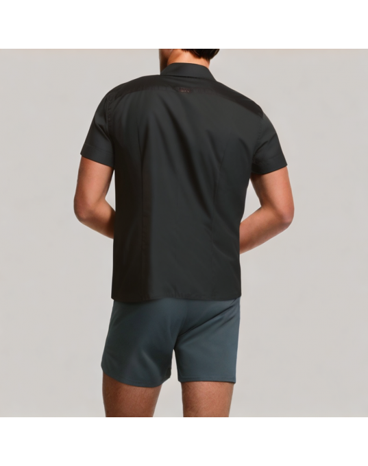Slim Fit Solid Color Short Sleeve Shirt 