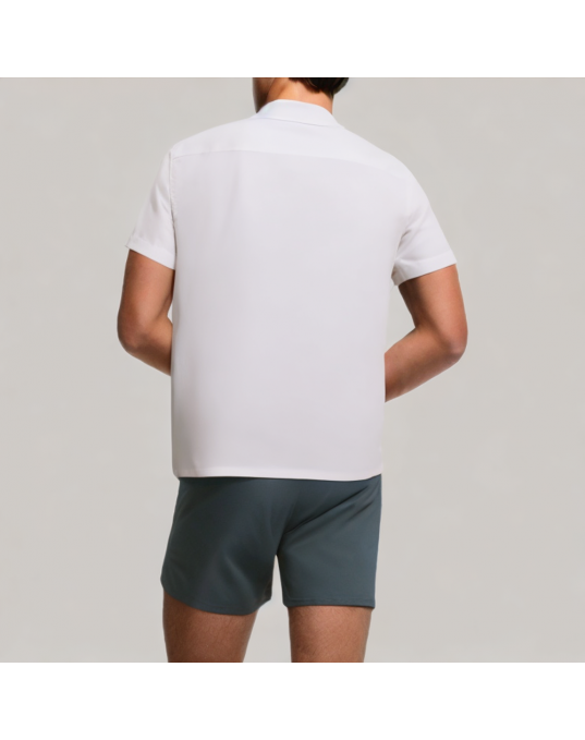Solid Color Commuting Short Sleeved Shirt