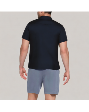 Dark Blue Business Short Sleeved Shirt 