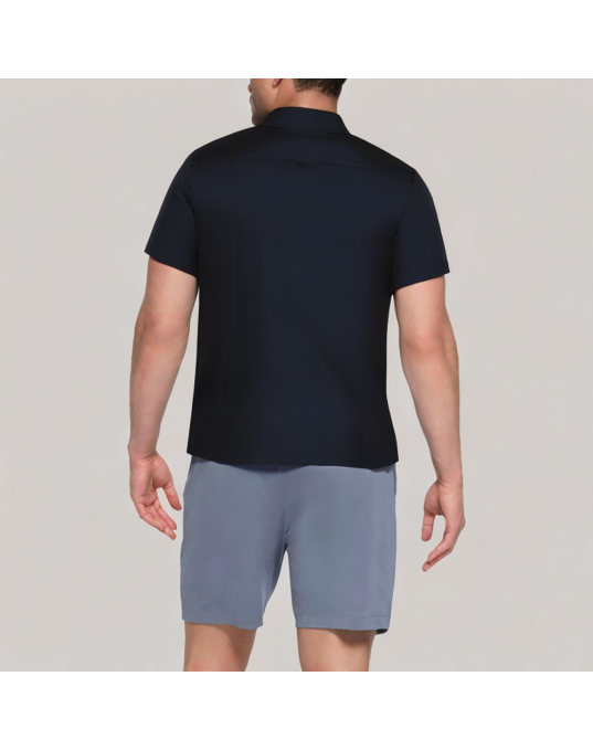 Dark Blue Business Short Sleeved Shirt 