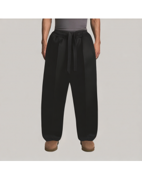 Men's Solid Color Ice Silk Casual Pants 