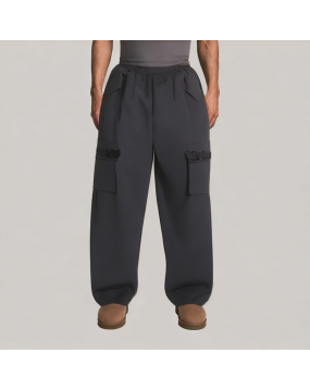 Multi-Pocket Solid Color Straight Casual Pants 