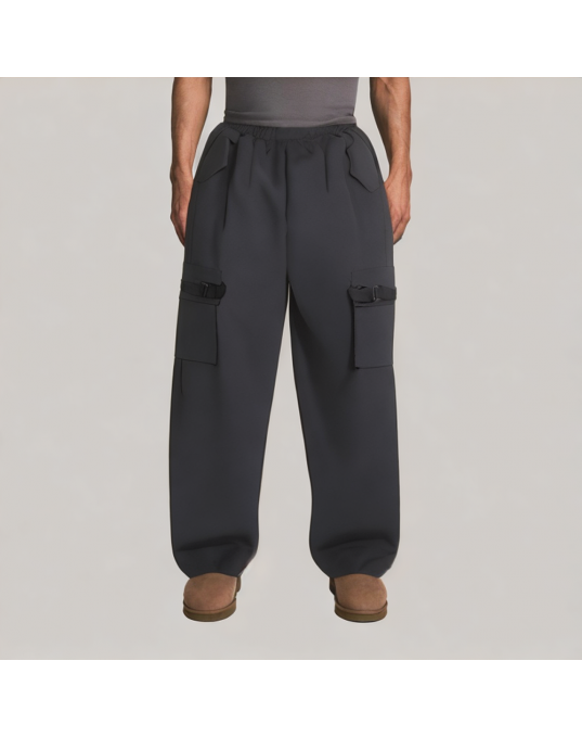 Multi-Pocket Solid Color Straight Casual Pants 