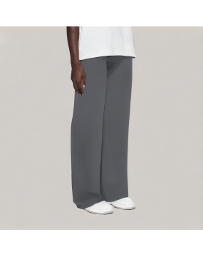 Semi Elastic Waist Casual Trousers 