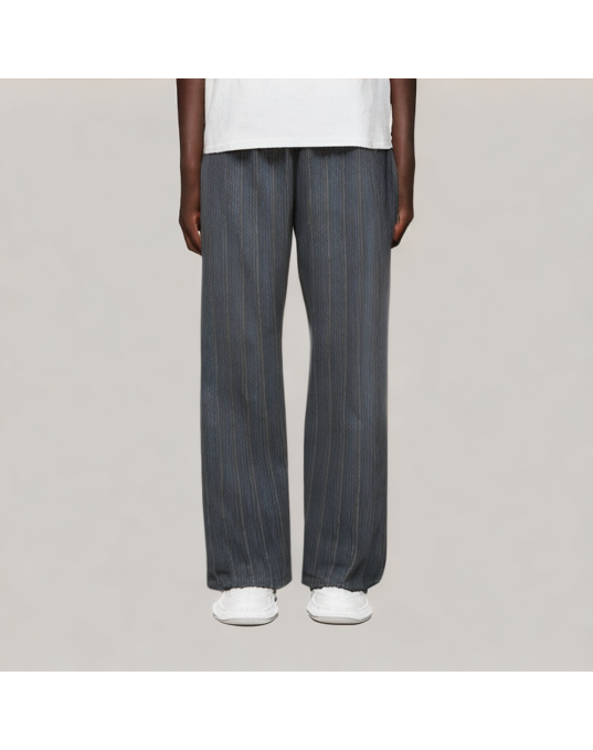 Retro Vertical Striped Casual Pants