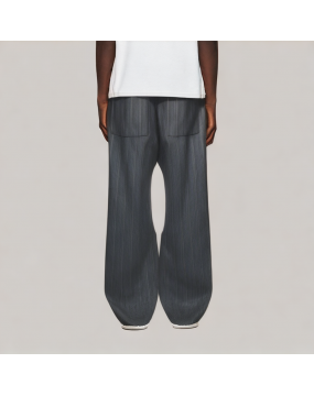 Retro Vertical Striped Casual Pants