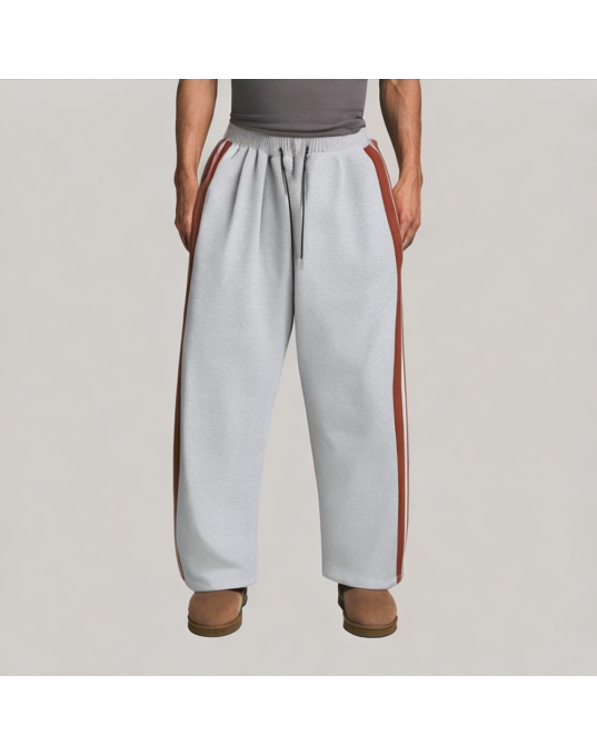 Spliced Striped Casual Pants 